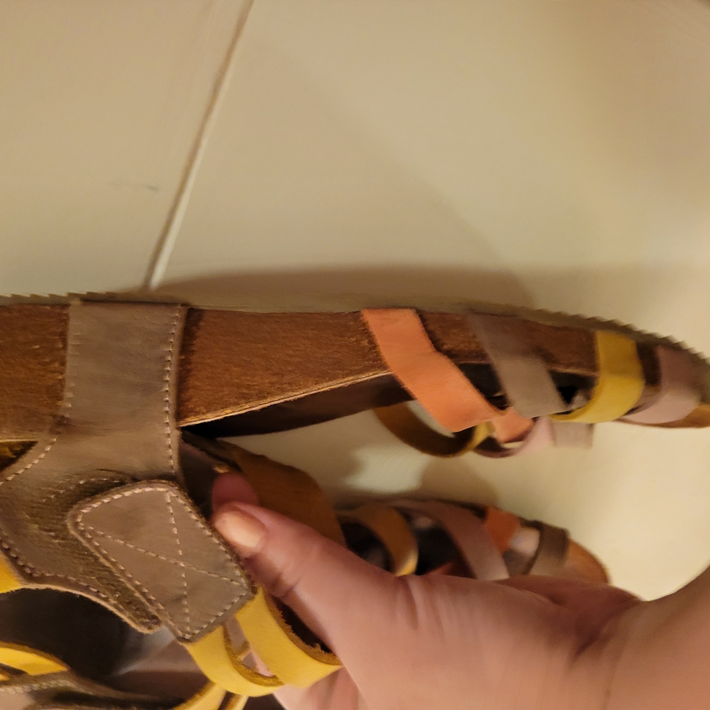 Vibrant Yellow and Pink Sandals for Casual Comfort (EUC ONLY tried On ) - Picture 8 of 12